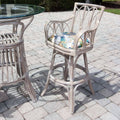 Cuba Swivel Barstools or Counterstools with Arms Rustic Driftwood Finish