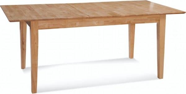 Rattan Wicker Rectangle Extension Dining Table Natural Brown Finish