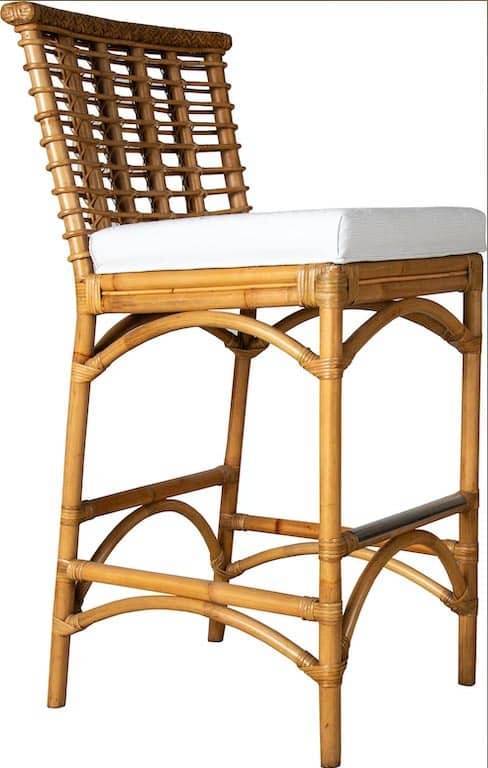Rattan Barstool and Counterstool with Cushion Java Brown