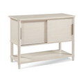 Clair Buffet White Two-Door Wood Storage Sideboard with Adjustable Shelves