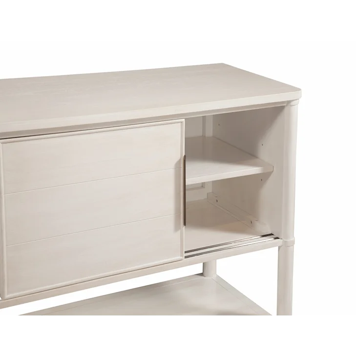 Clair Buffet White Two-Door Wood Storage Sideboard with Adjustable Shelves