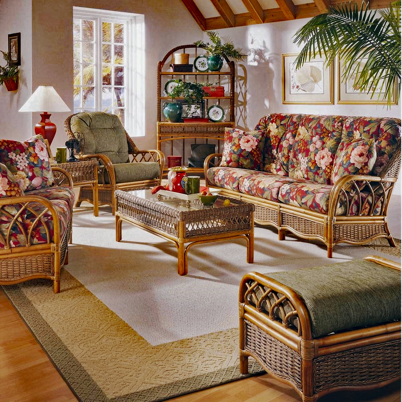 Coastal Rattan Wicker Living Room and Dining Furniture Natural Brown