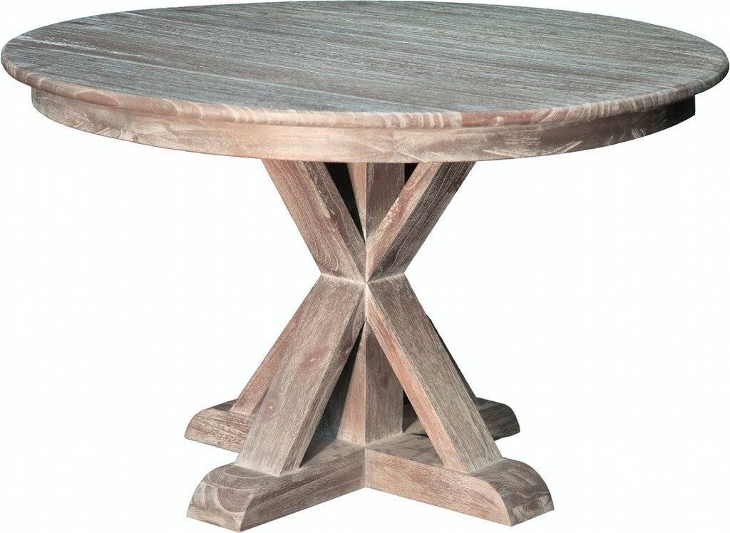 Round Wicker Dining Table with Server Cabinet Vintage Smoke