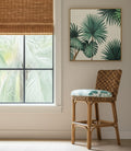Rattan Barstool Natural Wicker Counter Stool with Cushion Seat
