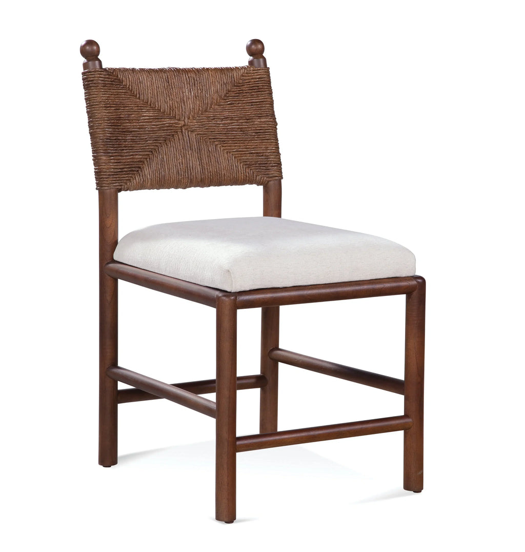 Rectangle Wood and Rattan Dining Table Natural Brown Coastal Style