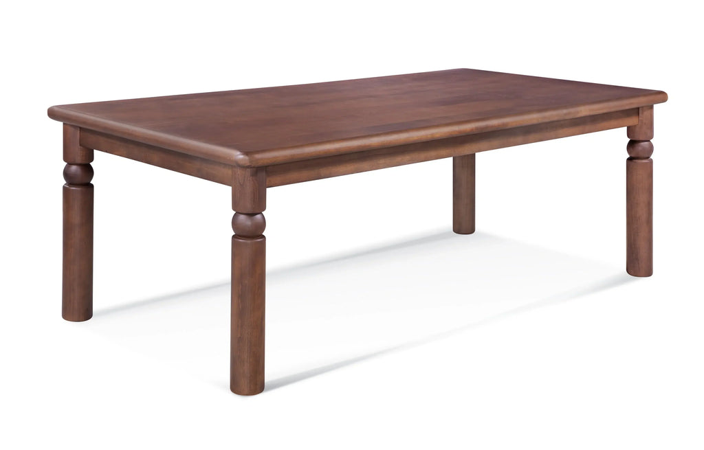Rectangle Wood and Rattan Dining Table Natural Brown Coastal Style