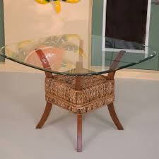 Rattan Dining Chair with Cushioned Seat and Hardwood Frame
