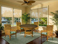 Rattan Round Dining Table 48 Inch Natural Honey Brown